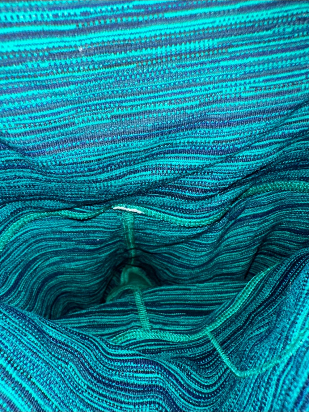 lululemon athletica Teal Striped Leggings Sz 6 - Picture 6 of 7